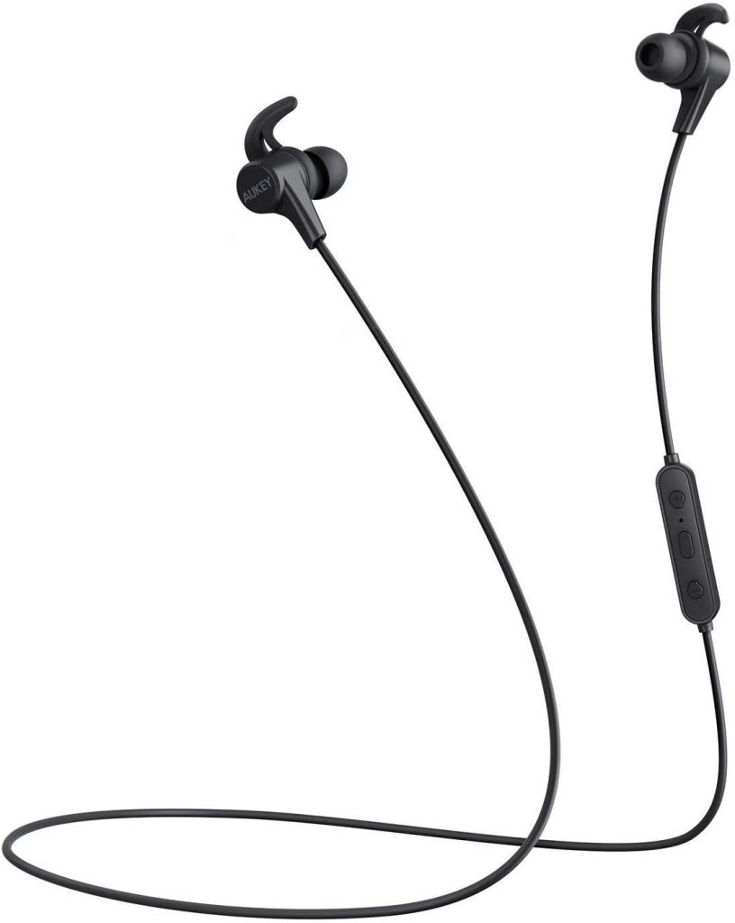 Auriculares inalámbricos negros destinados al deporte Auricular deportivo con bluetooth