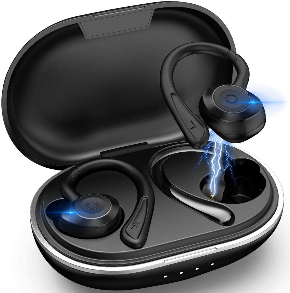 Auriculares para deporte de la marca Muzili en negro Auriculares bluetooth de deporte